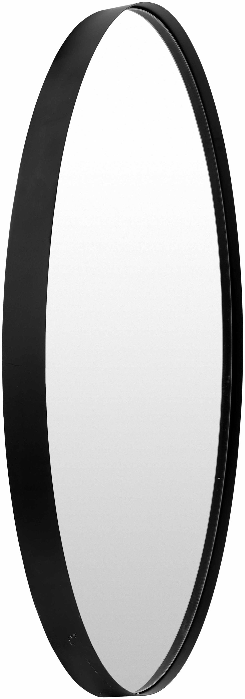 Side profile of the Pettendorf Black Iron Accent Mirror