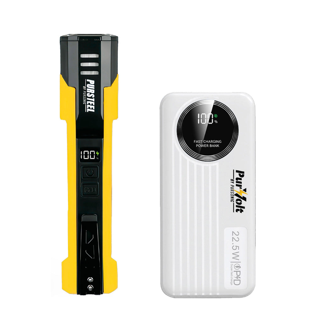 Pursonic 2-in-1 Emergency Prep Kit with flashlight and power bank