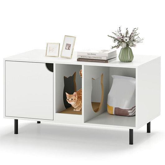 Interior space of Gobingya 40 Inch Cat Litter Box Enclosure for cats