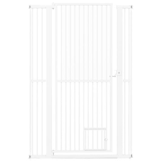 Close-up of the sturdy design of Gobingya's 59" Ultra Tall Cat Gate