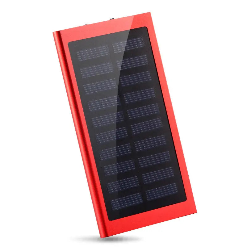 Anacotte 20000mAh Solar Power Bank charging a smartphone outdoors