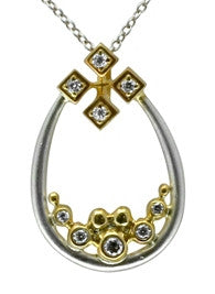 Pyramid Tears Earrings-14K