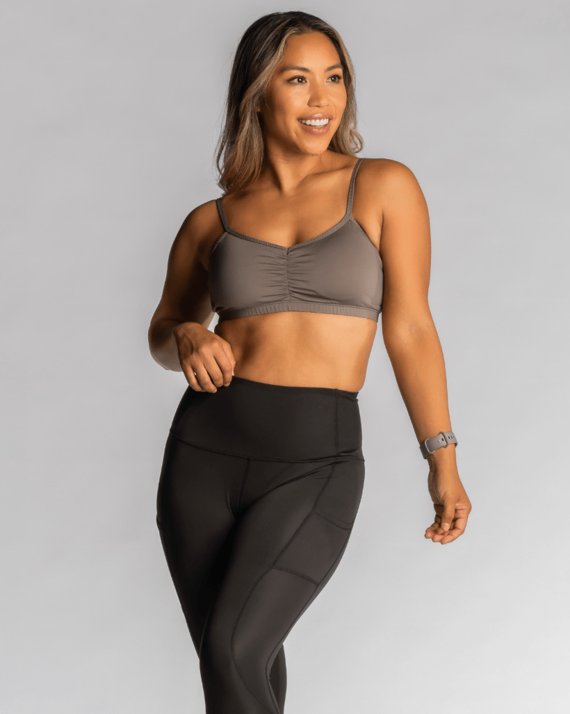 Lifestyle shot of Handful Adjustable Bra during yoga session