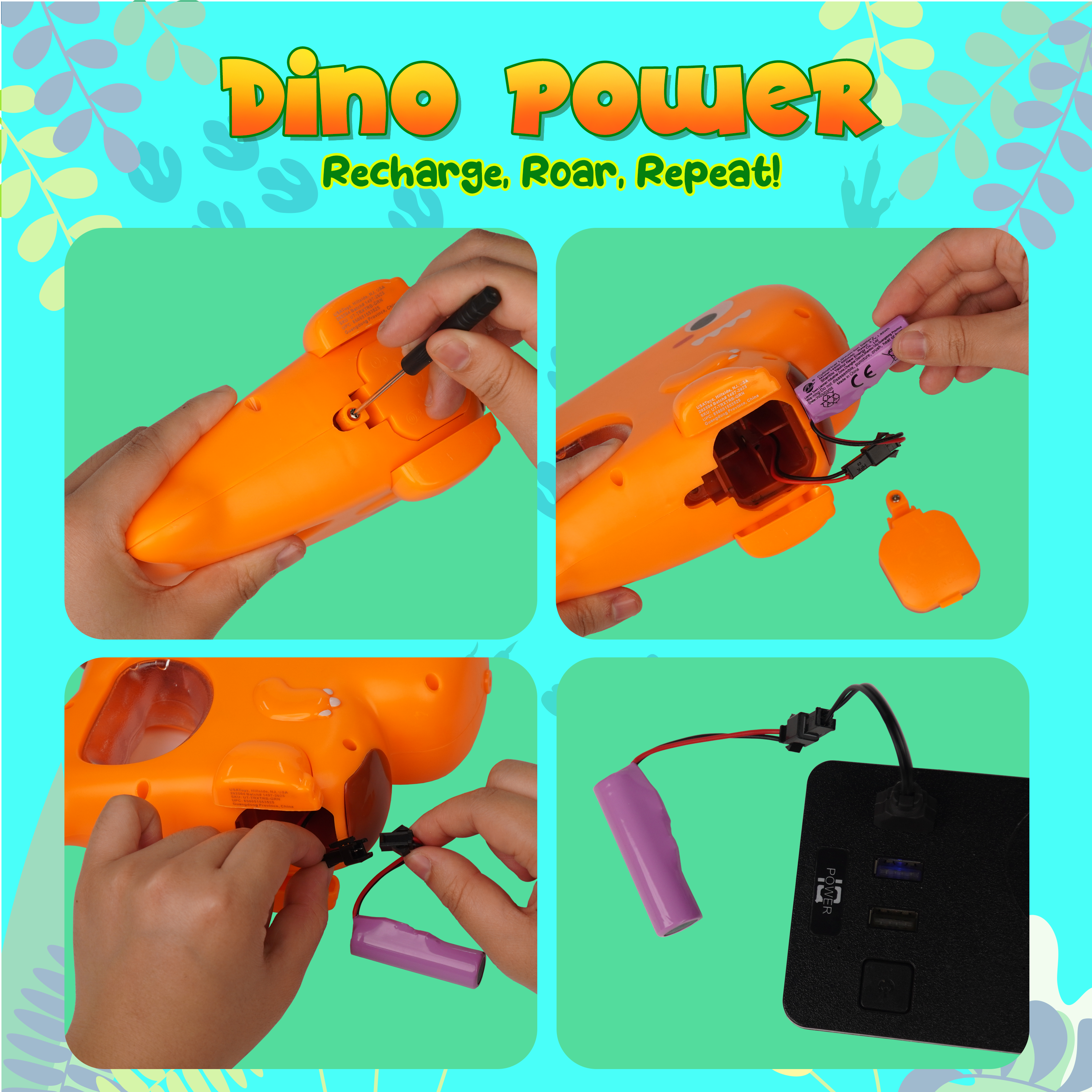 USA Toyz T-Rex Dino Water Blaster – Electric Rechargeable Dinosaur Toy for Kids