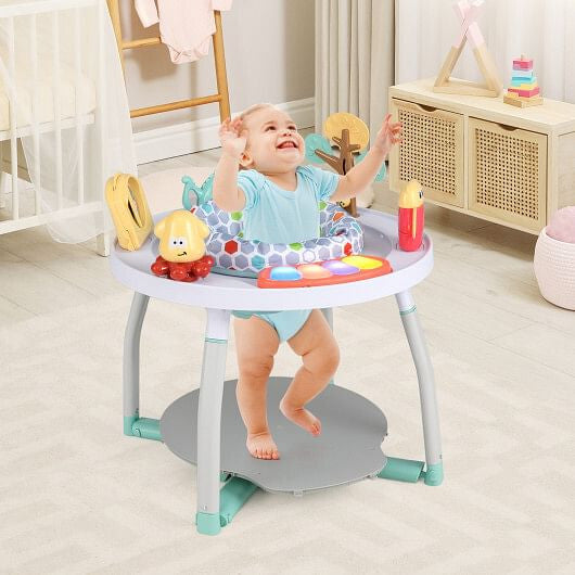 Baby enjoying the Gobingya 5-in-1 Activity Center in play mode