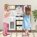 Front view of Gobingya Kids Interactive Kitchen Playset with lights and sounds