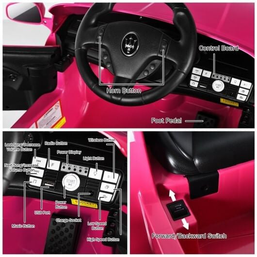 Remote control for Gobingya Pink 12V Maserati Kids Ride-On Car
