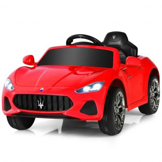 Gobingya Pink 12V Maserati Kids Ride-On Car under sunlight