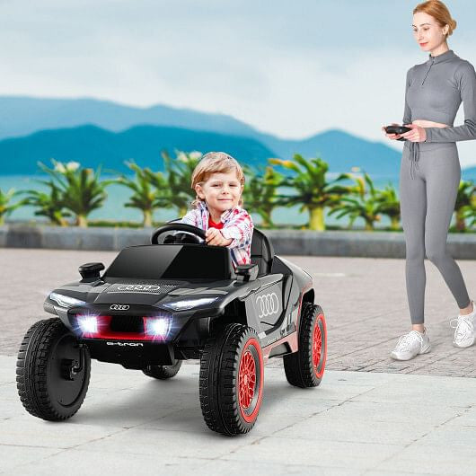 Back view of Gobingya Audi E-tron Kids Ride-On Racing Car in action