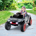 Front view of Gobingya Audi E-tron Kids Ride-On Racing Car in gray