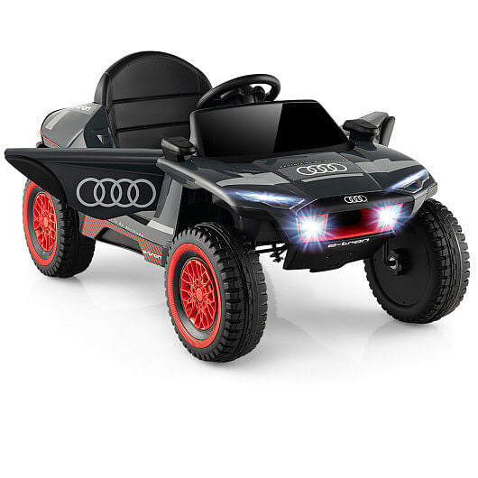 Close-up of Gobingya Audi E-tron Kids Ride-On Racing Car dashboard features