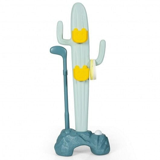 Gobingya 3-in-1 Cactus Toy Stand showcasing golf and ring-toss games