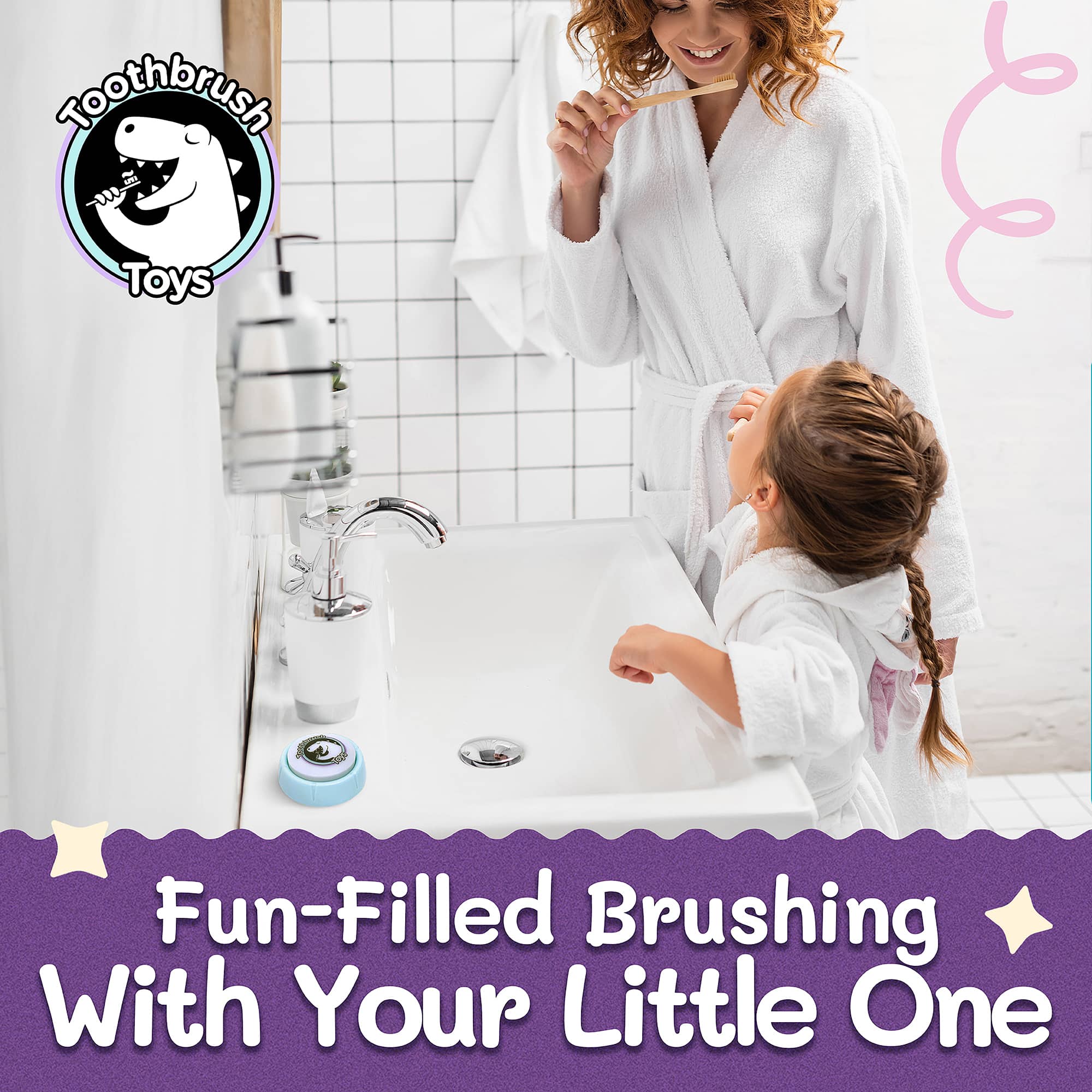 Close-up of Musical Kids Toothbrush Timer showcasing playful features