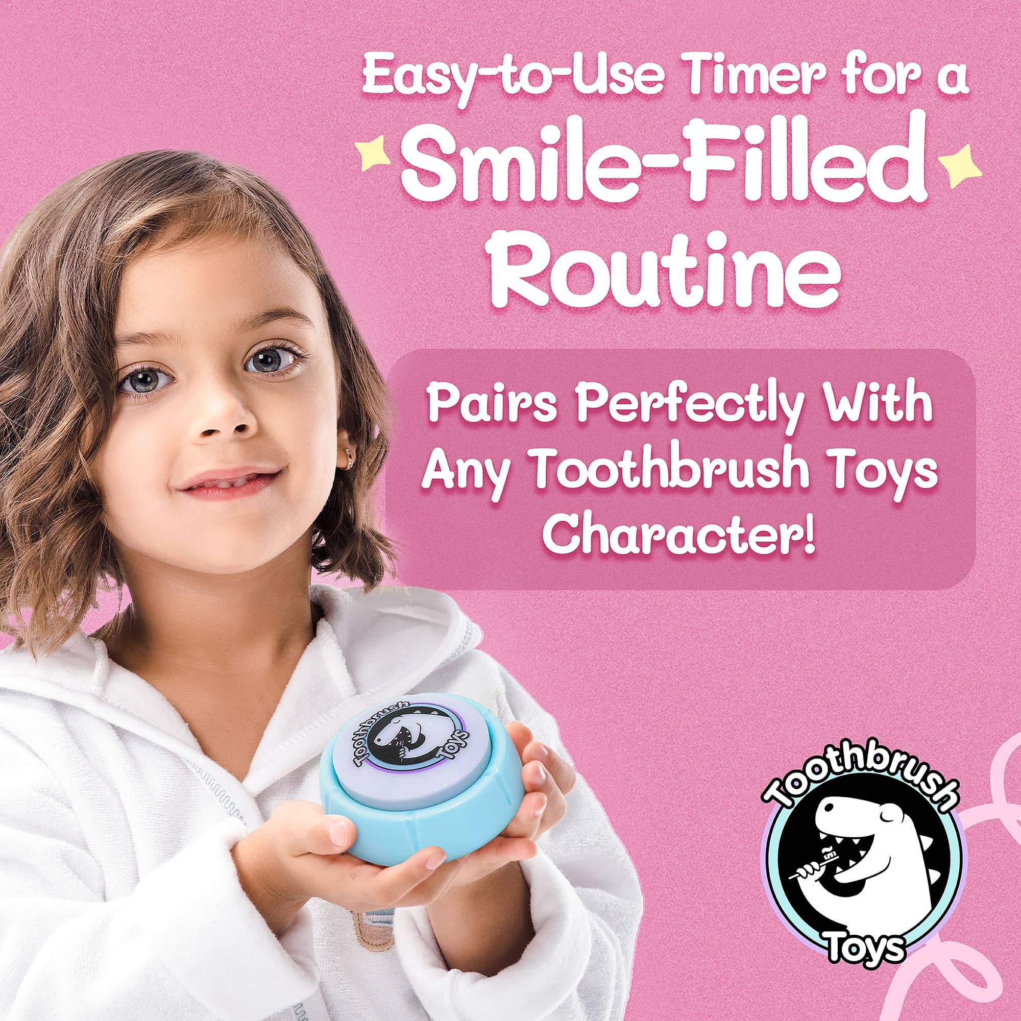 Child enjoying brushing teeth with Musical Kids Toothbrush Timer by Toothbrush Toys