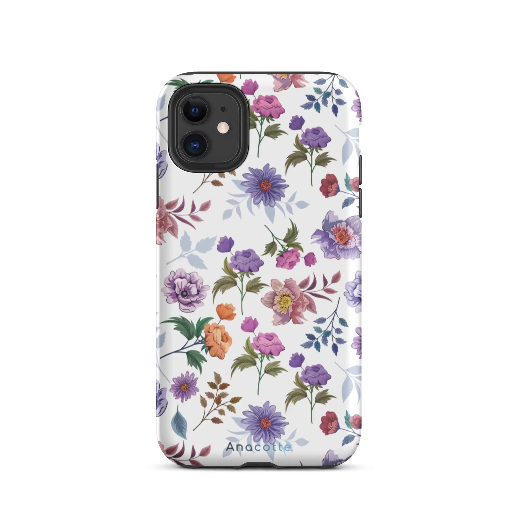 Front view of Anacotte Floral iPhone Case in vibrant colors