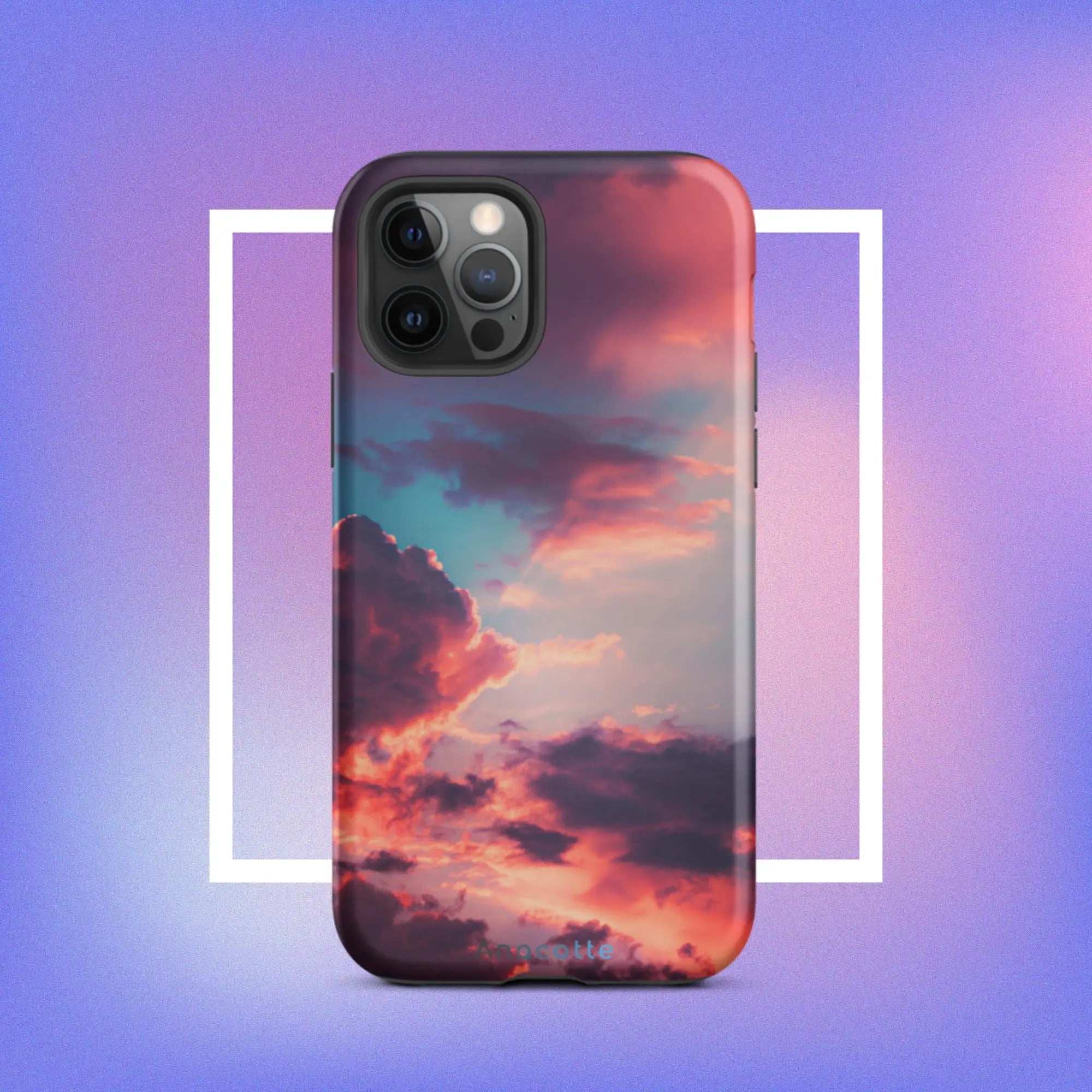 Anacotte Impulse Sunset iPhone Case in a lifestyle setting