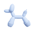 Front view of Vibrant Blue Balloon Dog Toy by Gobingya