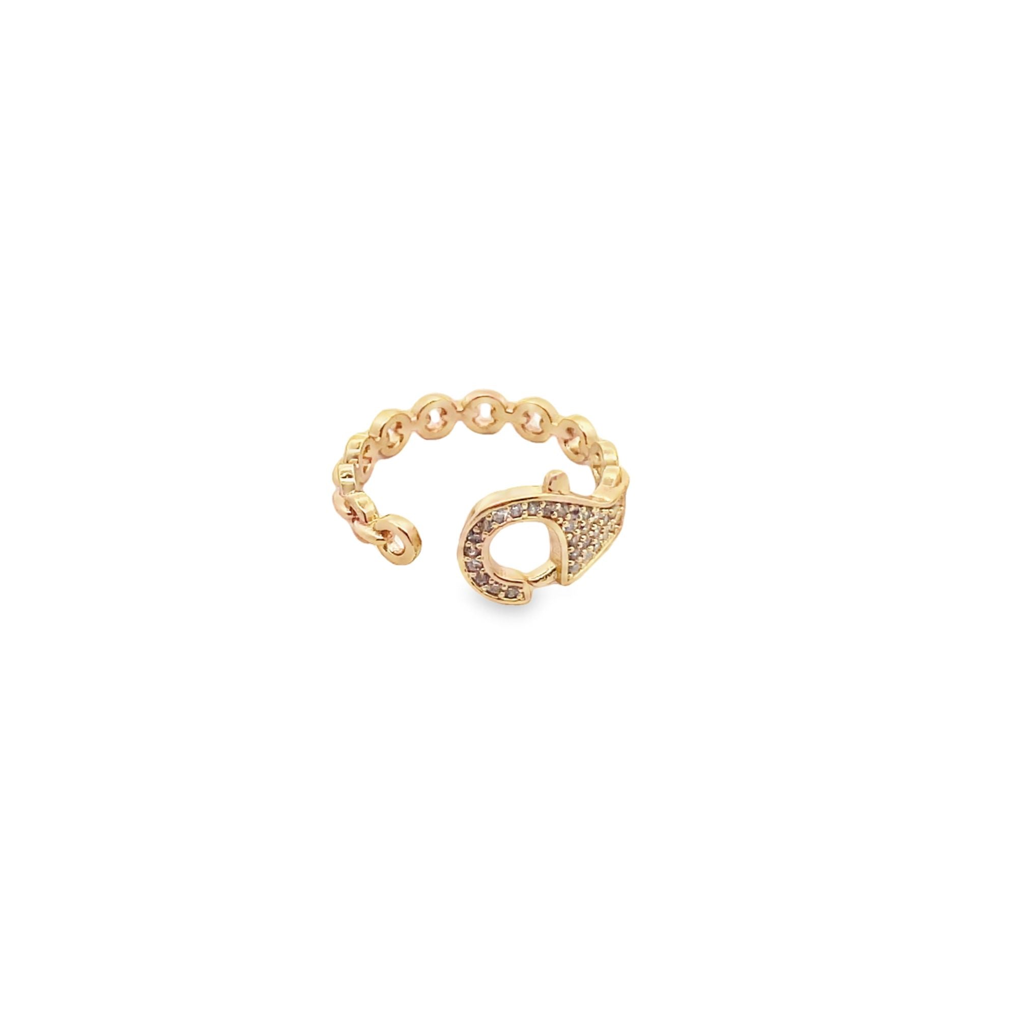 Rolo Link Clasp Adjustable Ring