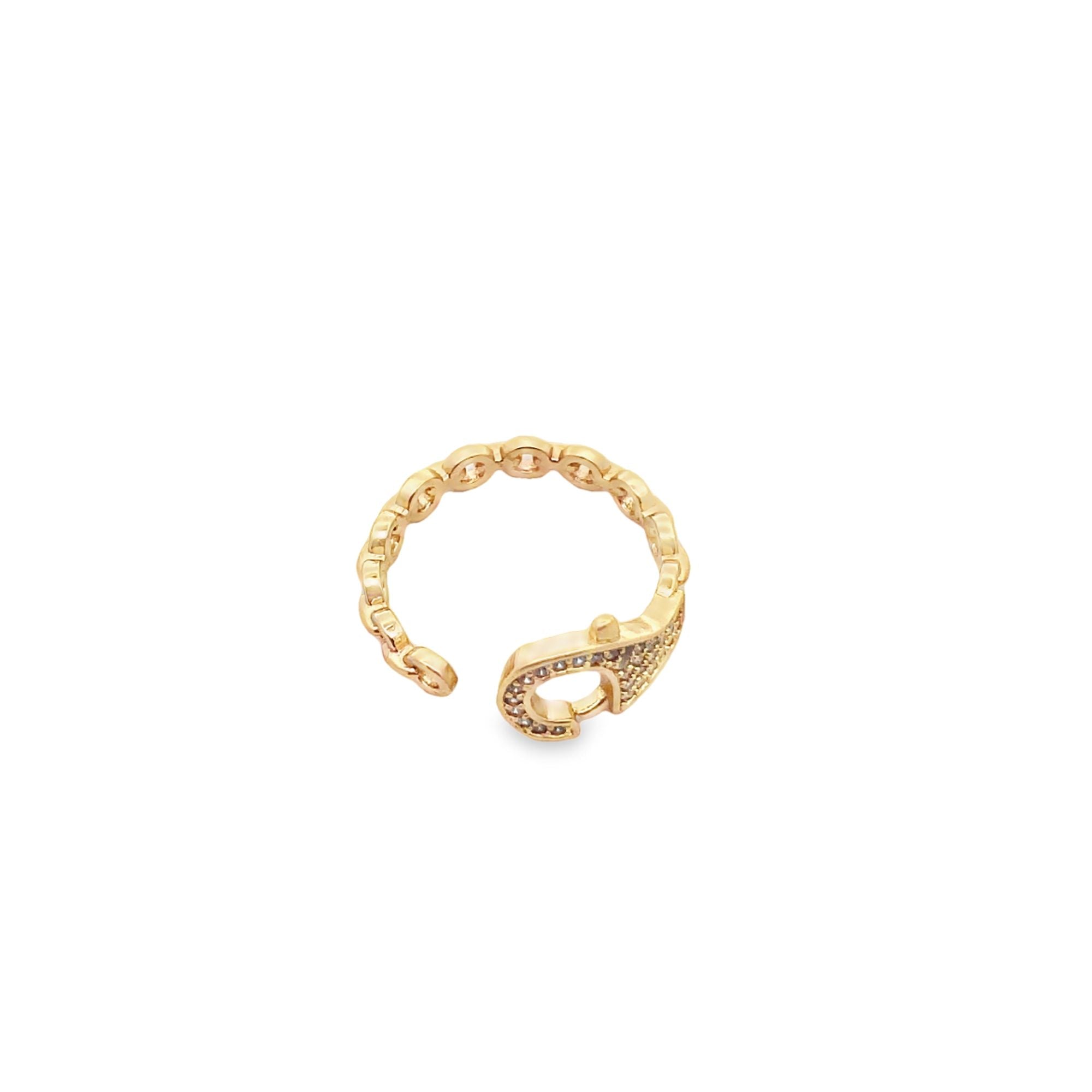Rolo Link Clasp Adjustable Ring