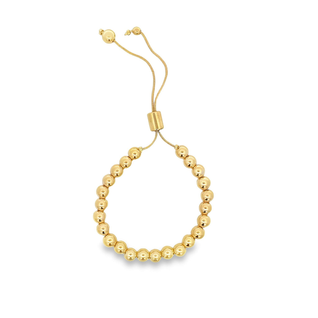 Model wearing the Adjustable Bead Bracelet in a stylish setting