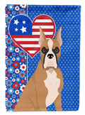 Fawn Boxer USA American House Flag