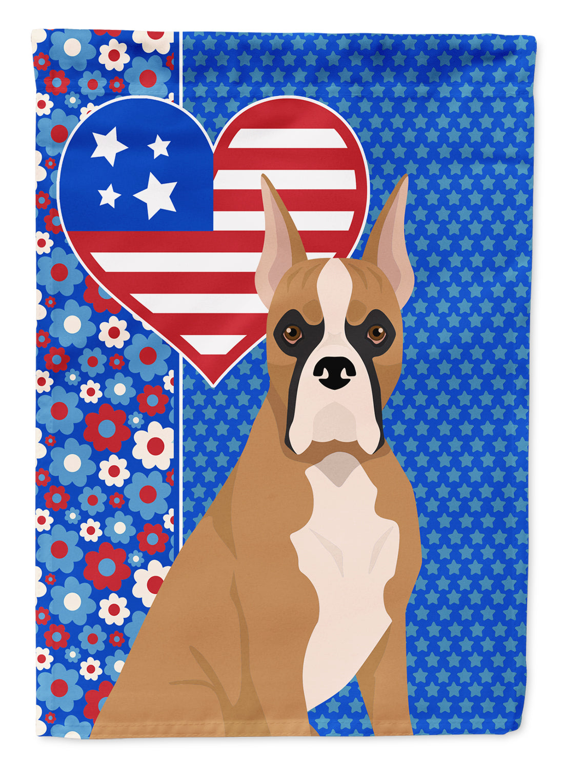 Fawn Boxer USA American House Flag