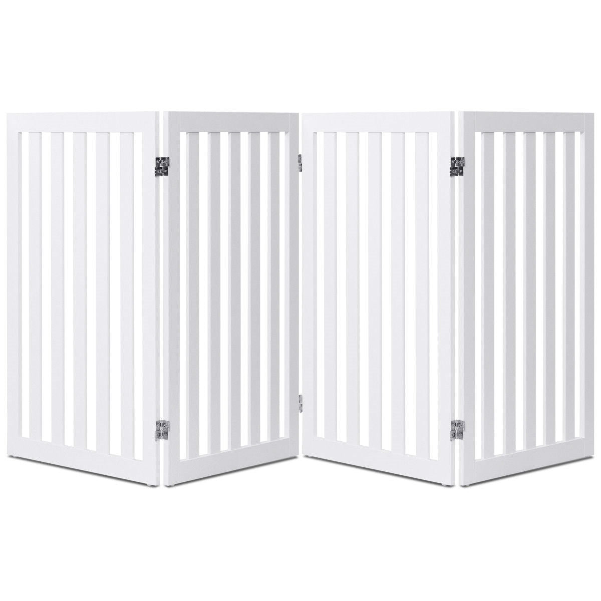 Side view showcasing the design of the 4-Panel Folding Dog Gate