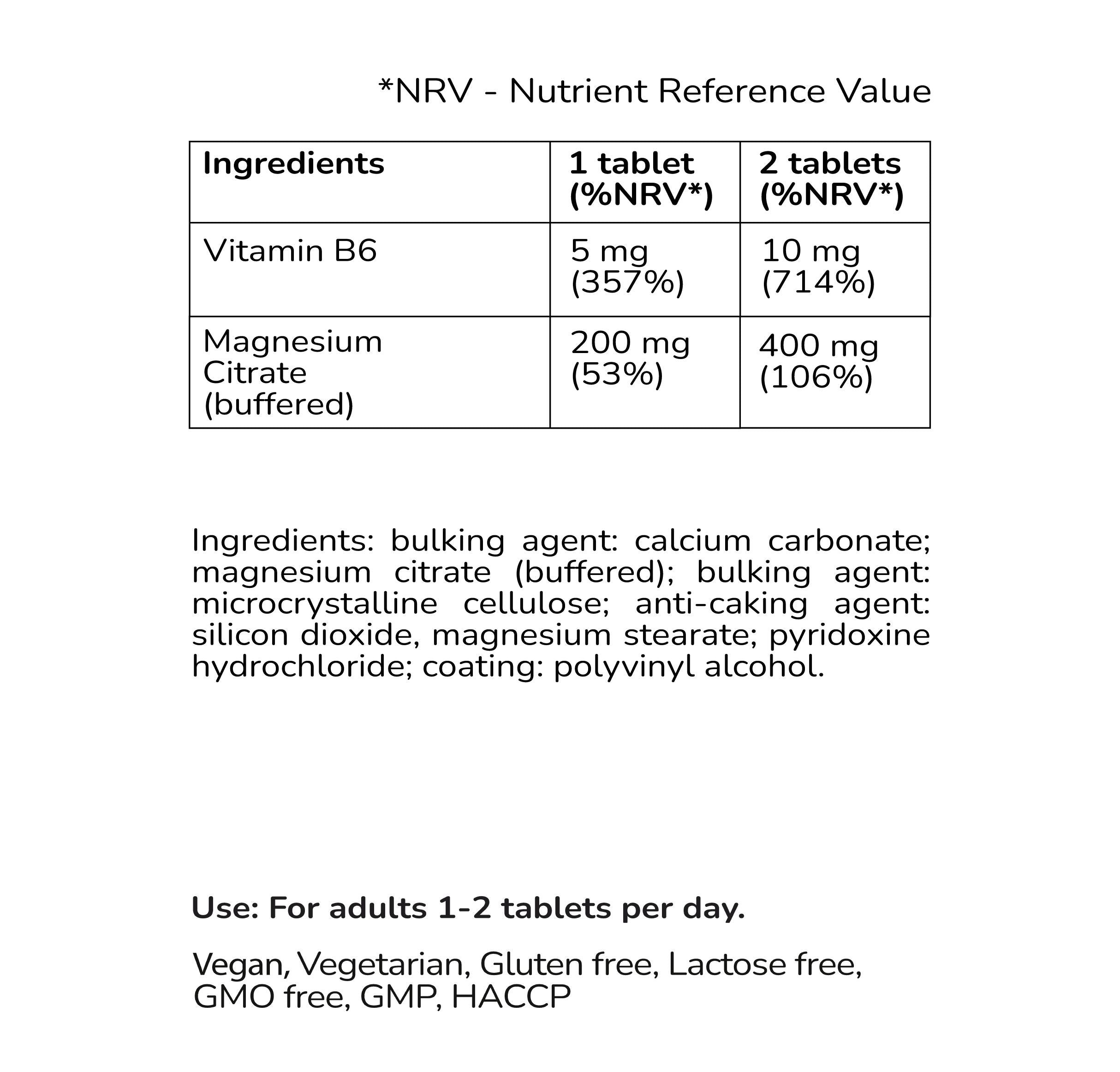 Magnesium & Vitamin B6