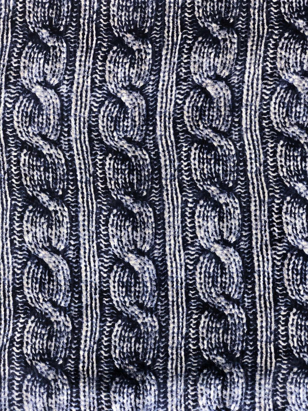 Navy Blue Silk Scarf