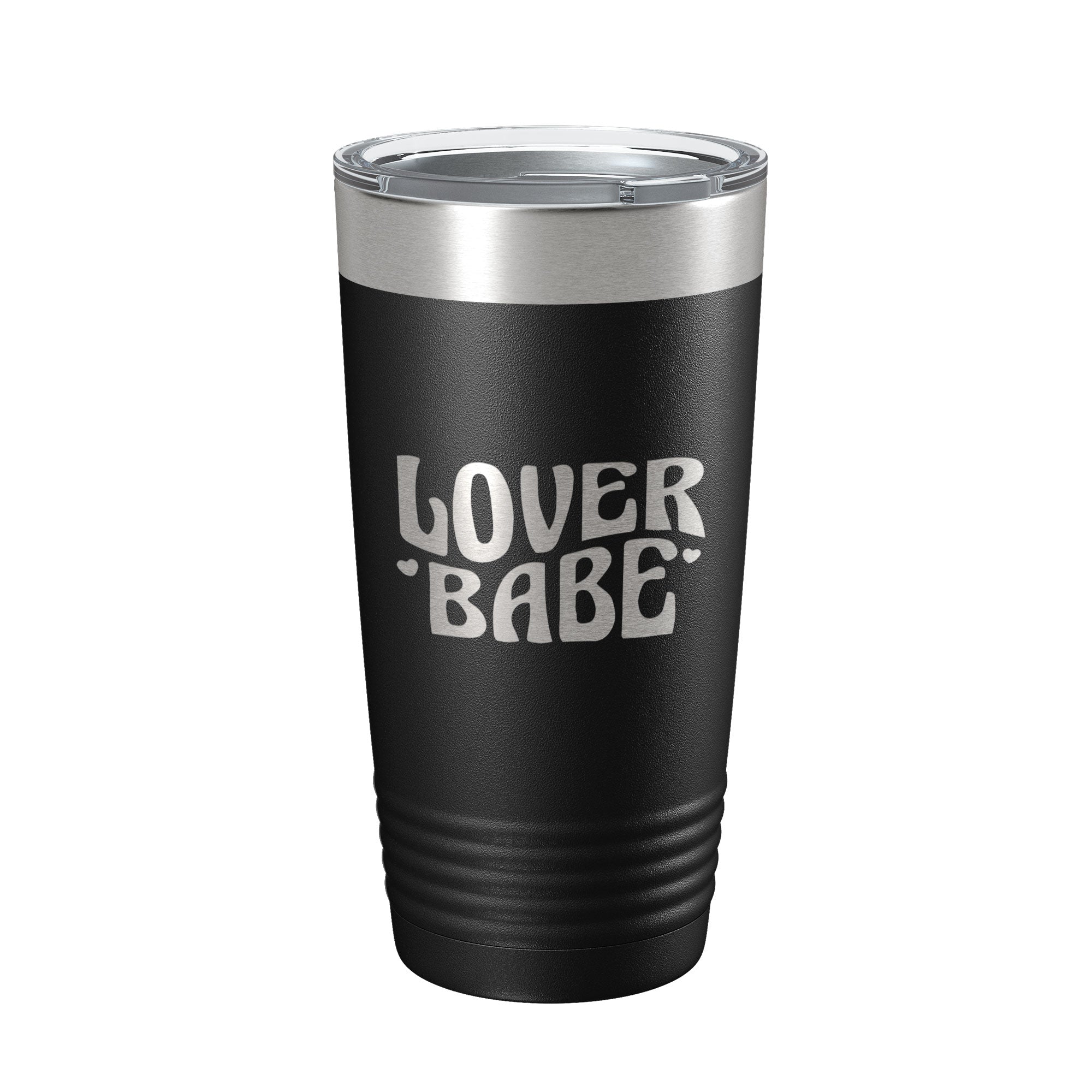 Charming Retro Lover Babe Insulated Mug in a car cup holder