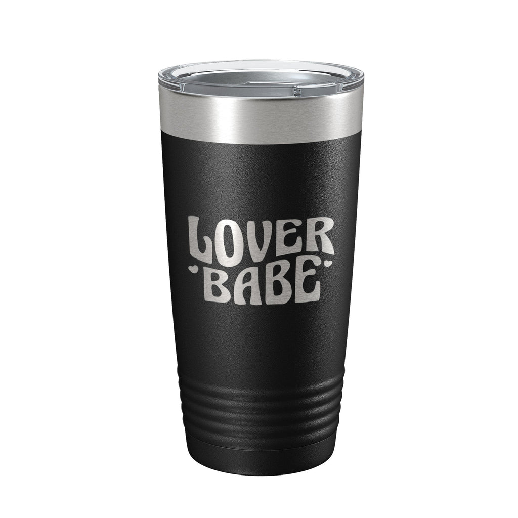 Top view showcasing the clear lid of Lover Babe Tumbler