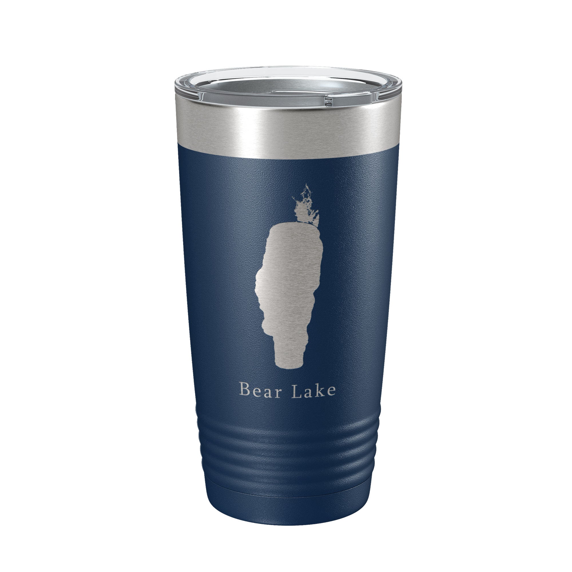 Idaho Bear & Mud Lakes Map Insulated Tumbler in a car cup holder