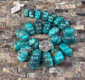 Rare Turquoise Graduated Carved Pumpkin Shape