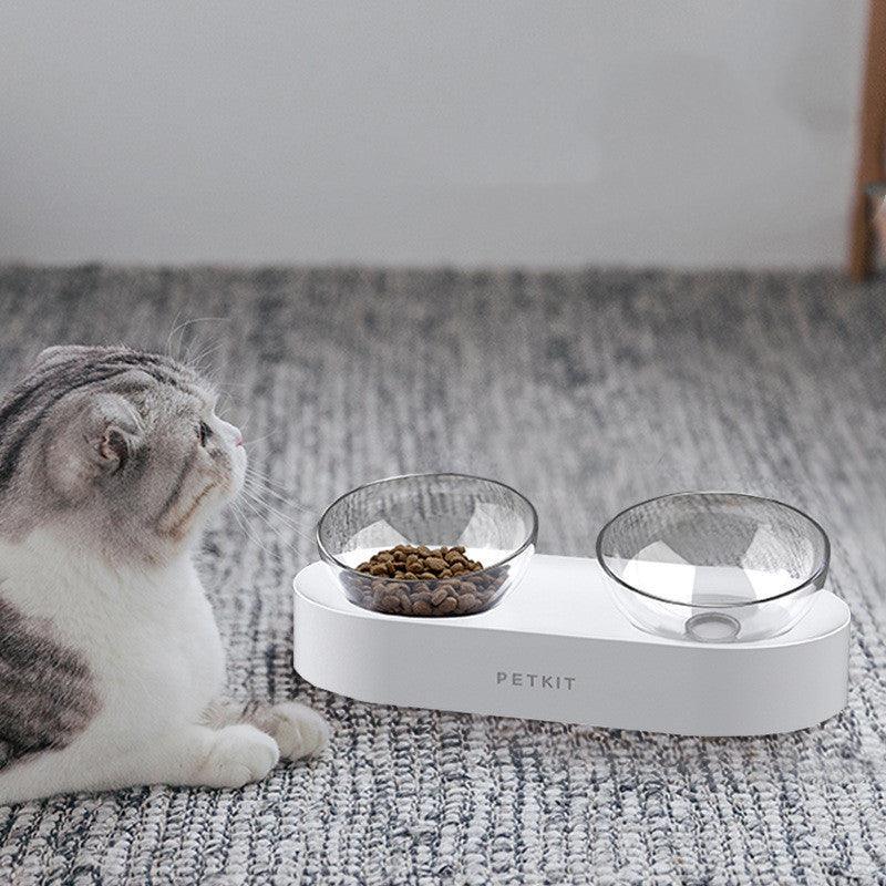 Adjustable feature showcased on Elevated Stainless Steel Double Bowl for pets