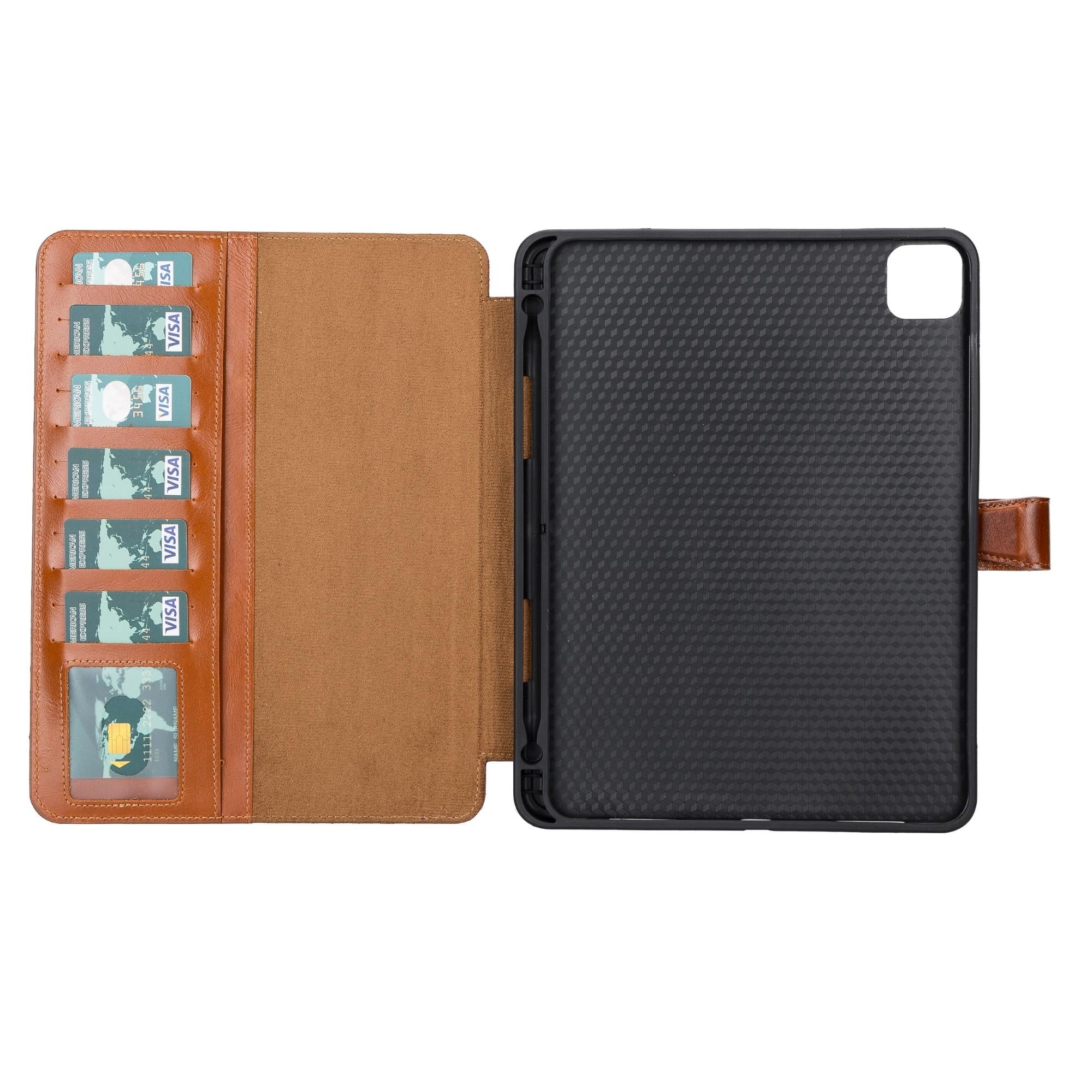 Lifestyle image of Albany Leather Case in use with iPad Pro 11-inch