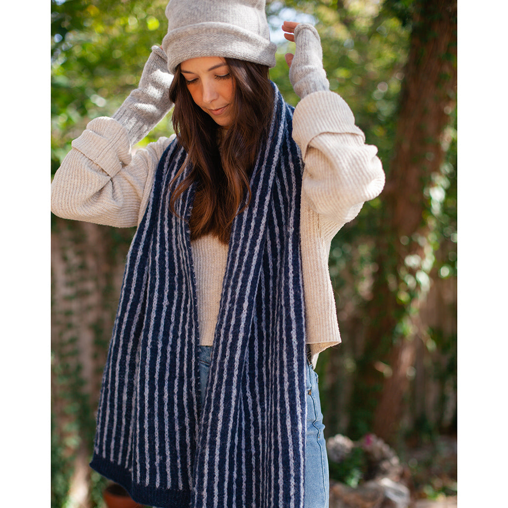 Coastal Stripe Alpaca Scarf