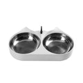 Close-up of Chic Automatic DuoFeed Cat Feeder's sleek surface by Dog Hugs Cat