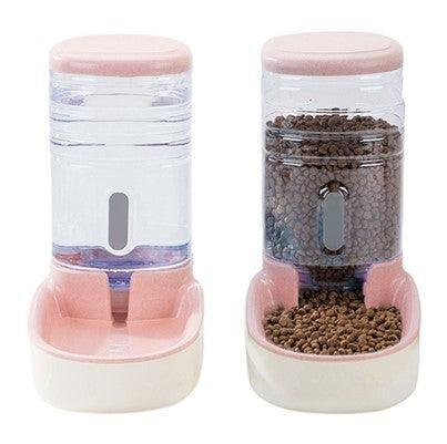 Happy dog drinking from Smart Automatic Pet Feeder & Water Fountain