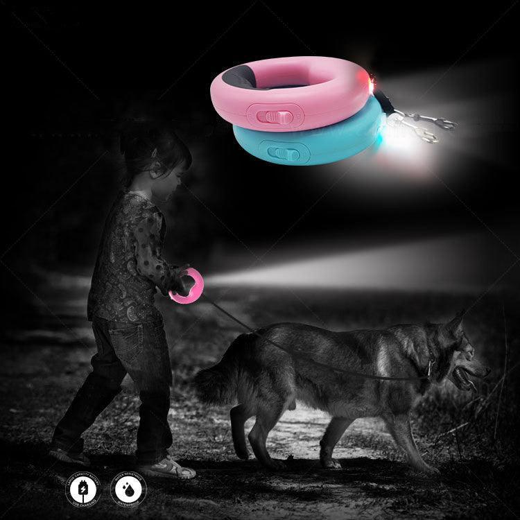 Durable ABS material of the LED Illuminated Leash by Dog Hugs Cat