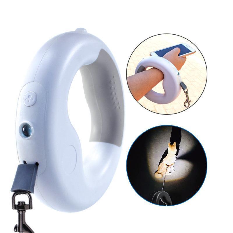 Retractable mechanism of the LED Illuminated Leash by Dog Hugs Cat