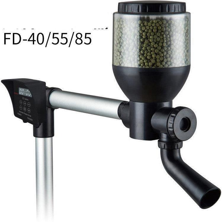 Close-up of Smart Automatic Pond Fish Feeder's feeding mechanism