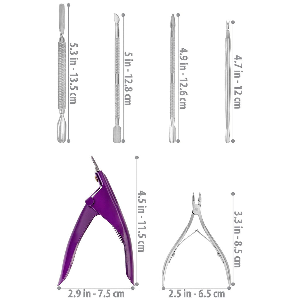 Complete Professional 6-Piece Nail Care Tool Set displayed on a clean surface