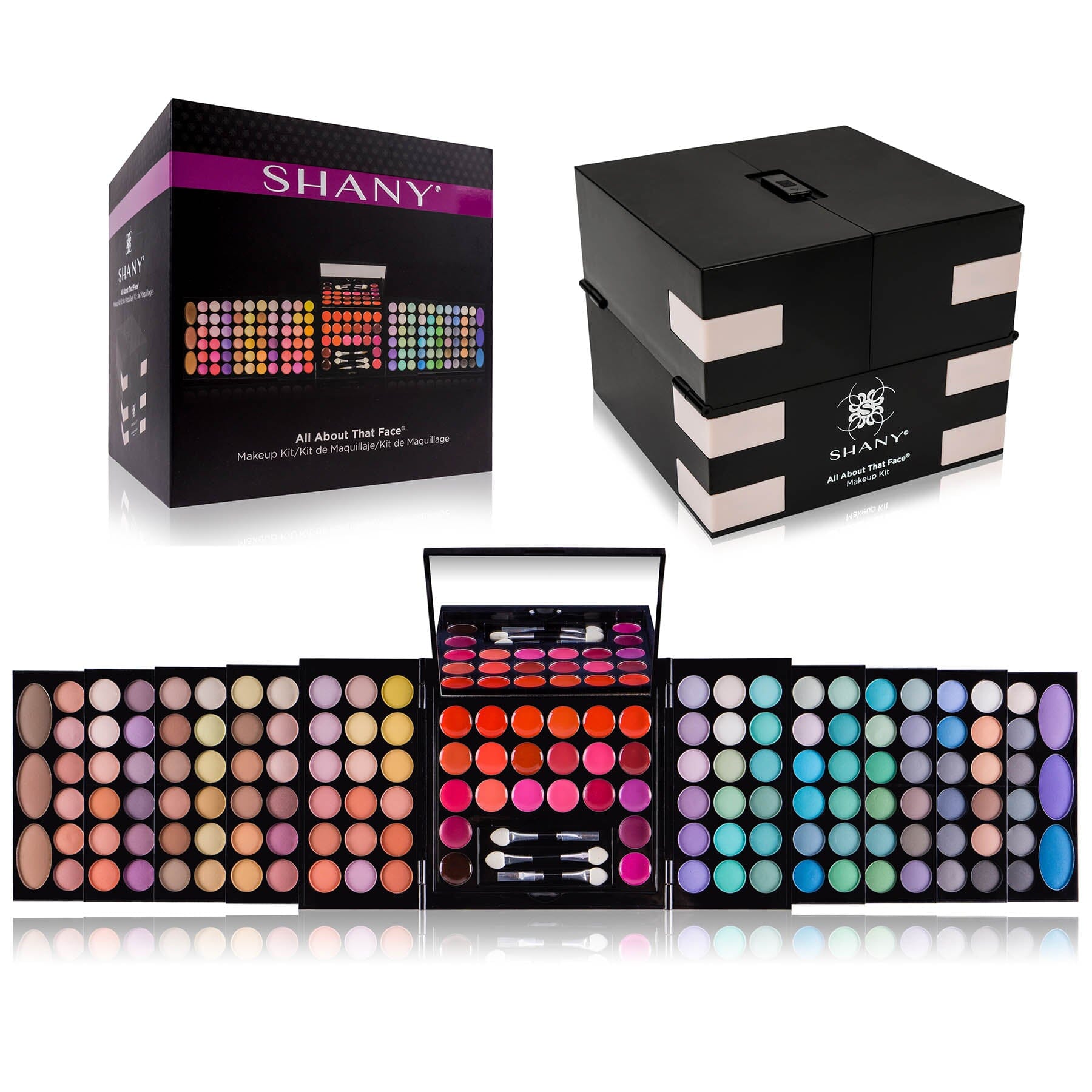 Front view of Ultimate Makeup Mastery Kit by SHANY showcasing 126 shades