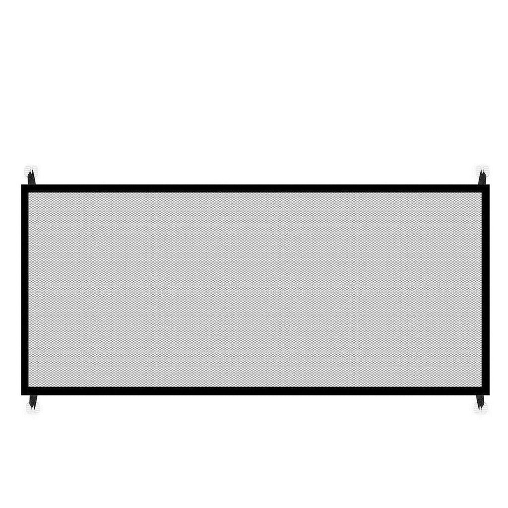 Front view of Elegant Portable Mesh Pet Safety Gate by Dog Hugs Cat