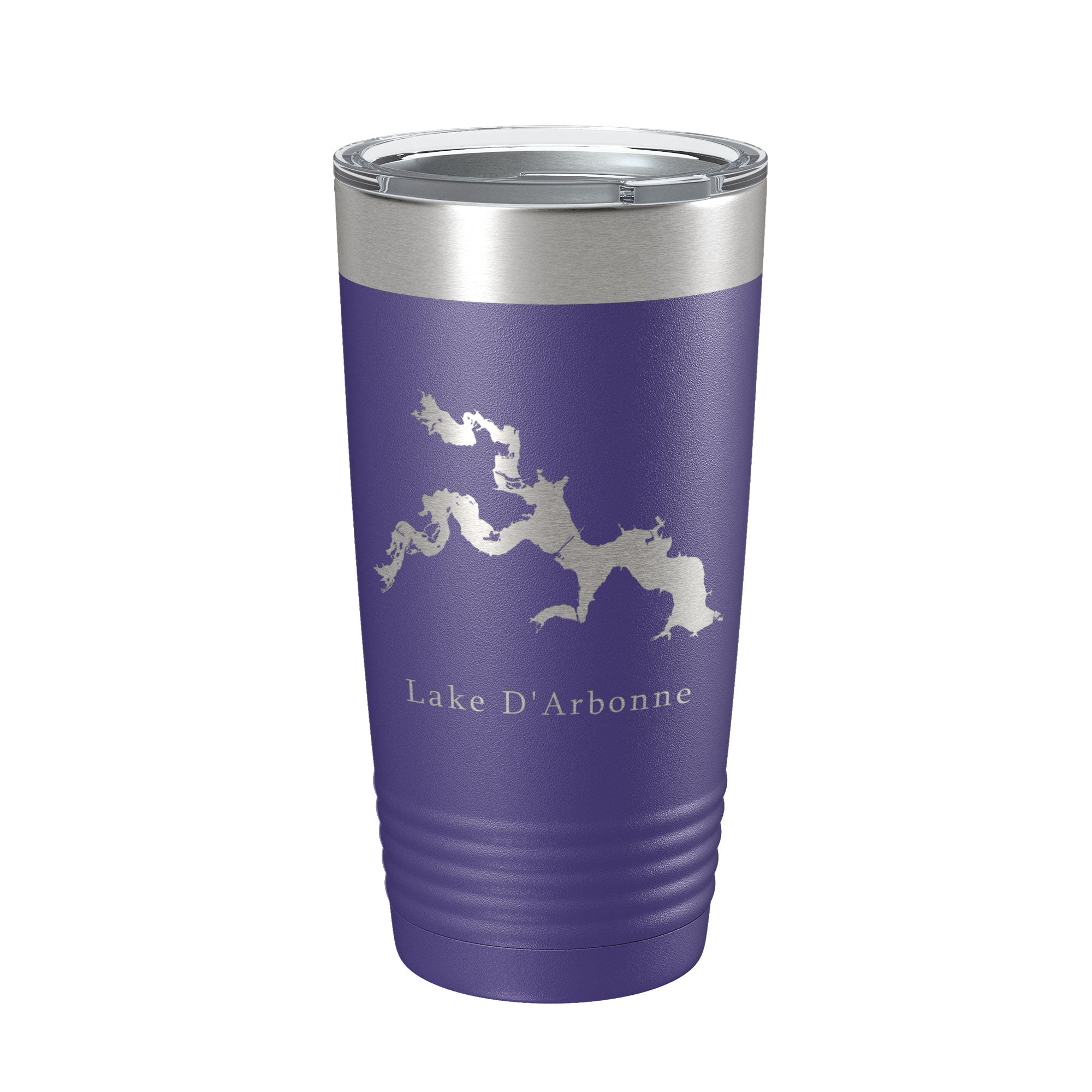 Lake D'Arbonne Map Insulated Tumbler with a travel guidebook