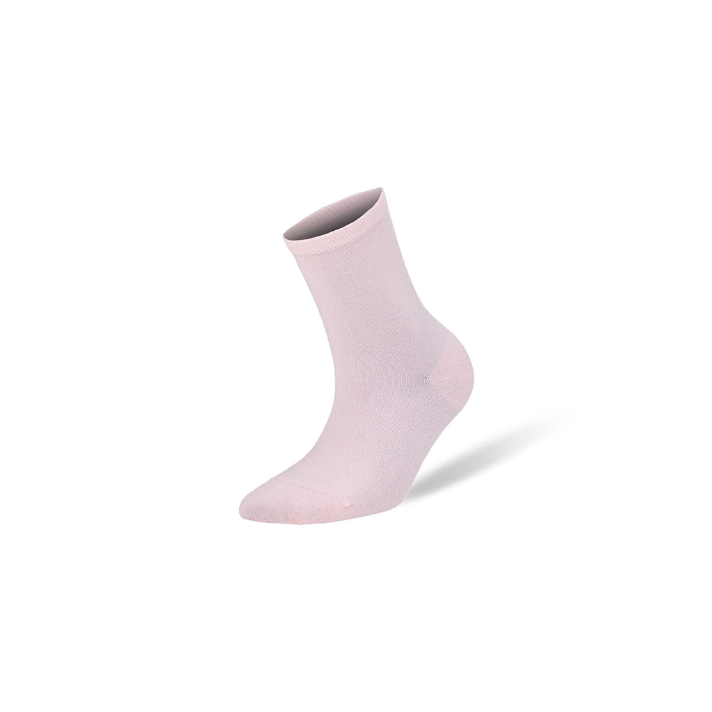 Side view of soft bamboo crew socks for women in size 6-9