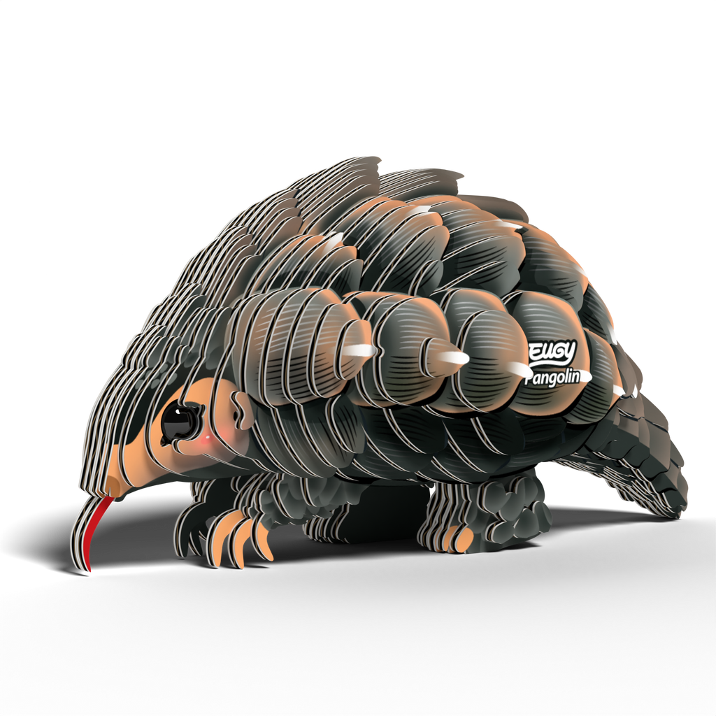 EUGY Pangolin 3D Puzzle assembled view showcasing its unique scales