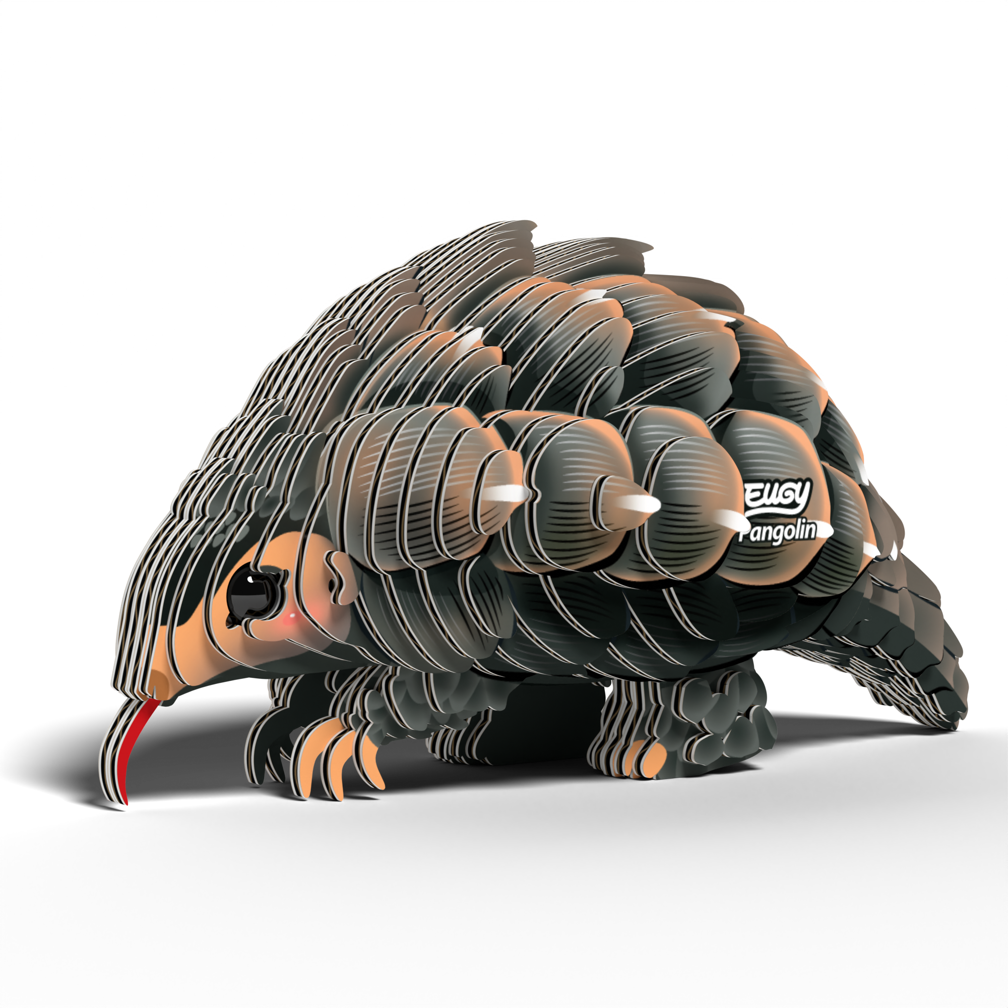 EUGY Pangolin 3D Puzzle assembled view showcasing its unique scales