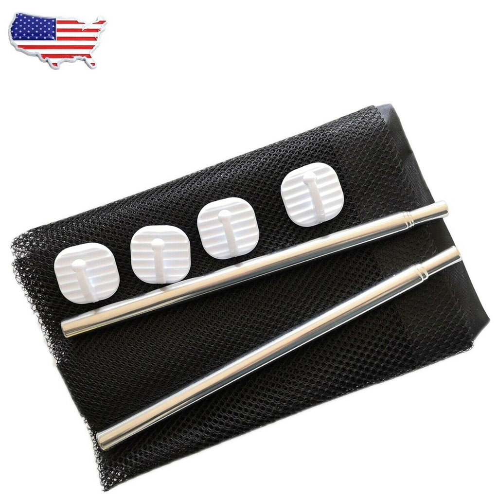 Side view showcasing the mesh design of the Portable Pet Safety Gate