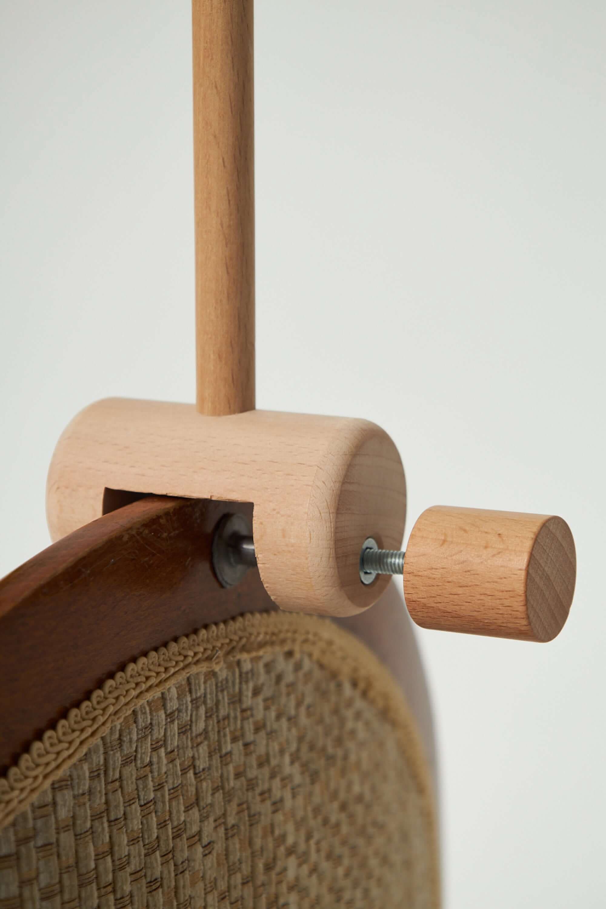 Side view showcasing giraffe and elephant on Montessori Baby Mobile